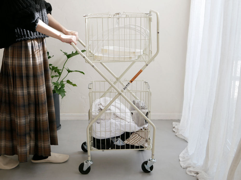 DULTON/ダルトン＞ランドリートローリー アイボリー – カチモ | カチ