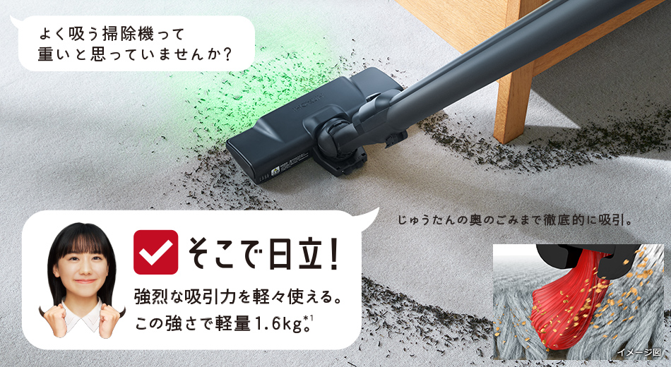 スティッククリーナー（コードレス式）PV-BH900SL ： クリーナー