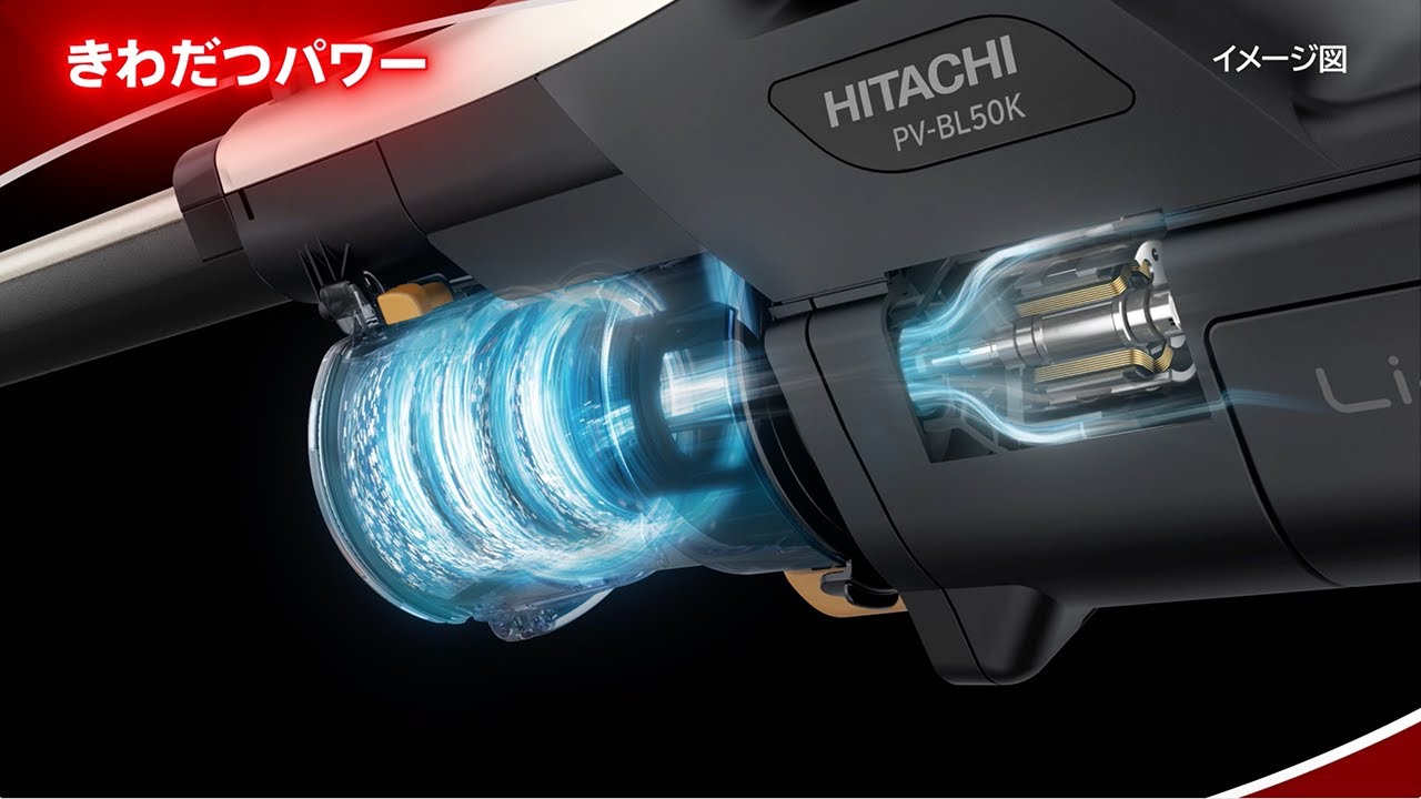 特長：きわだつパワー&軽量 ： スティッククリーナー（コードレス式