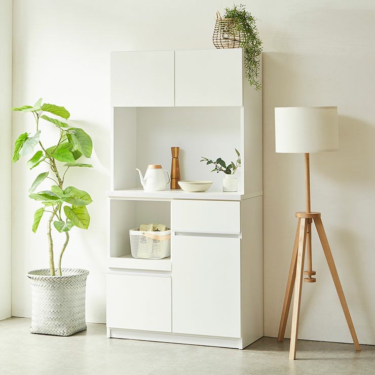 コストパフォーマンス当店No.1 食器棚 ナポリ 幅88.8cm ハイタイプ