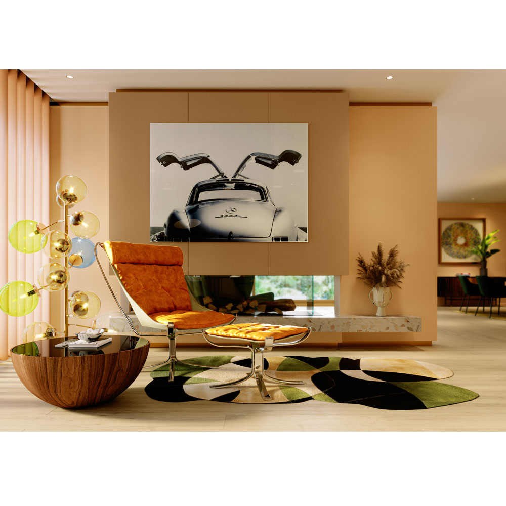 ティアドロップウォルナット O80cm ローテーブル/コーヒーテーブル