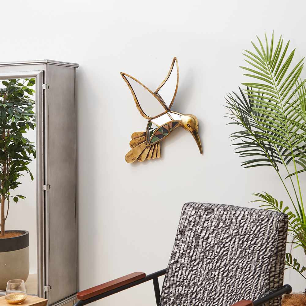 ハミングバードミラー60cm ウォールデコレーション - 壁インテリアの