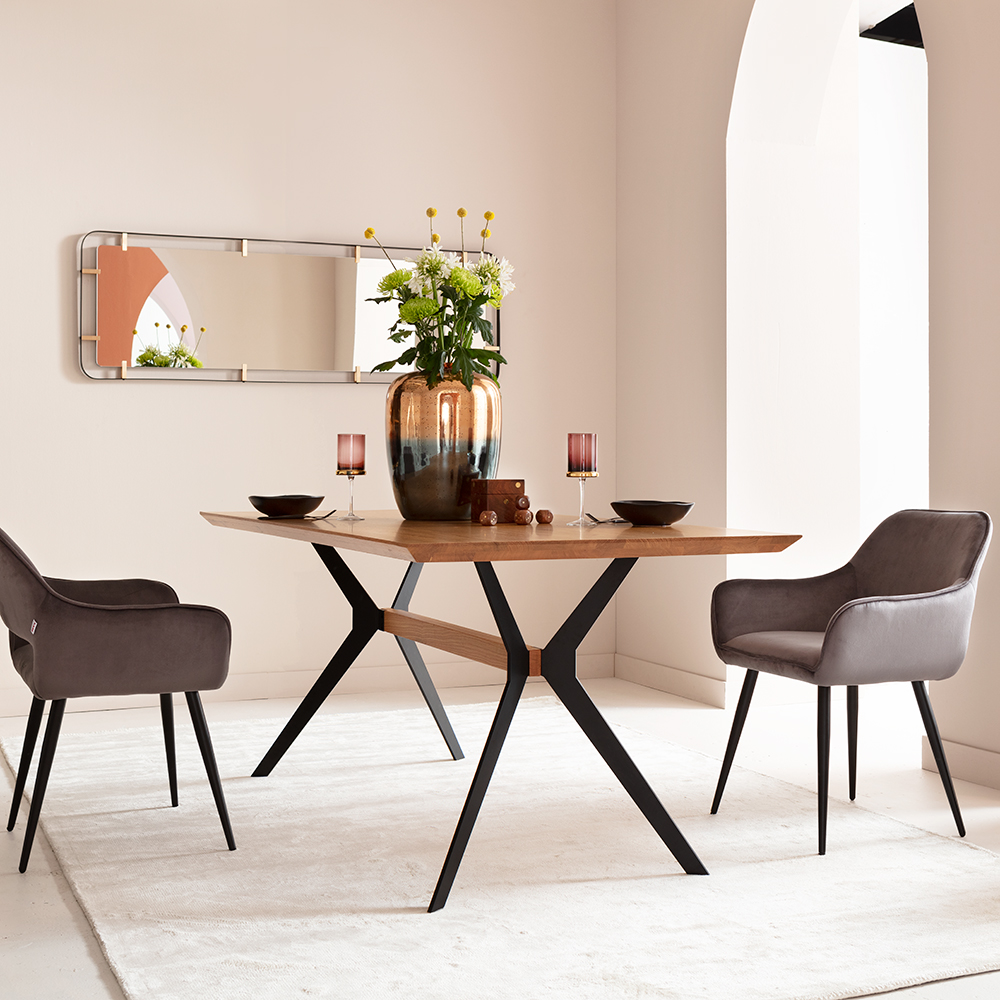 サンフランシスコ グレー アームチェア - ダイニングチェアの通販