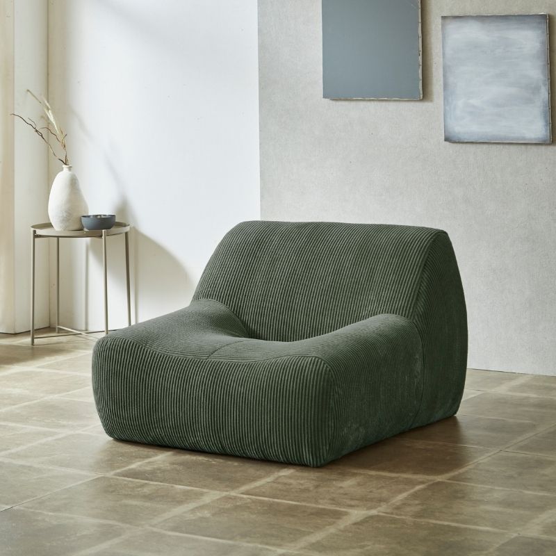 Ange】1Pソファ【モカグレージュ／オリーブグリーン】 – 河口家具