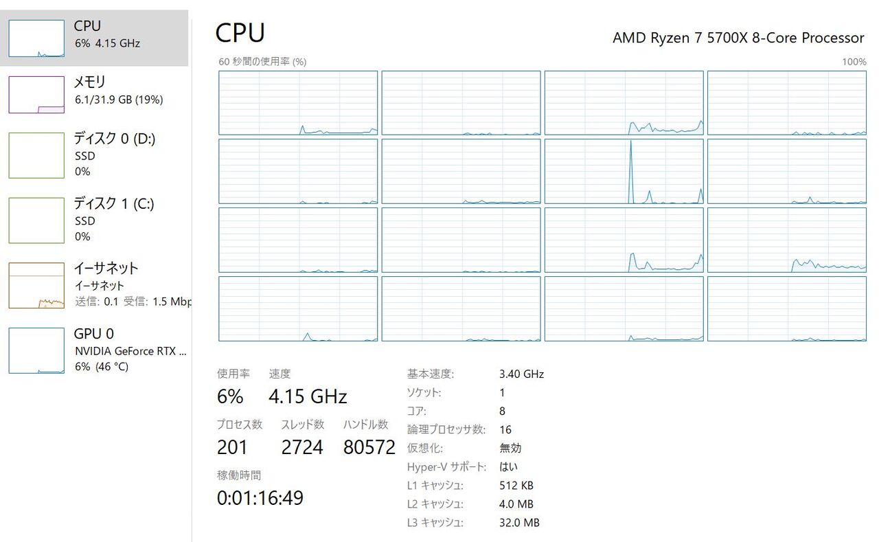 自作PC】「Ryzen 7 3700X」から「Ryzen 7 5700X」に換装した感想 | K