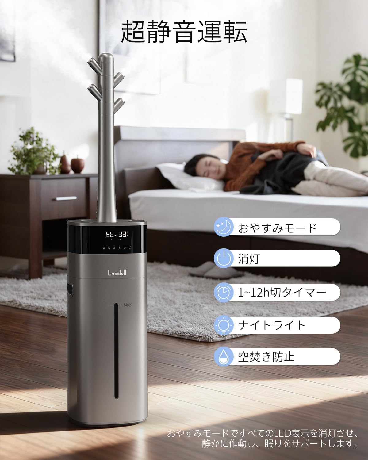 加湿器 大容量 業務用 20L/最大85畳 ハイブリッド式 スチーム式 加熱式