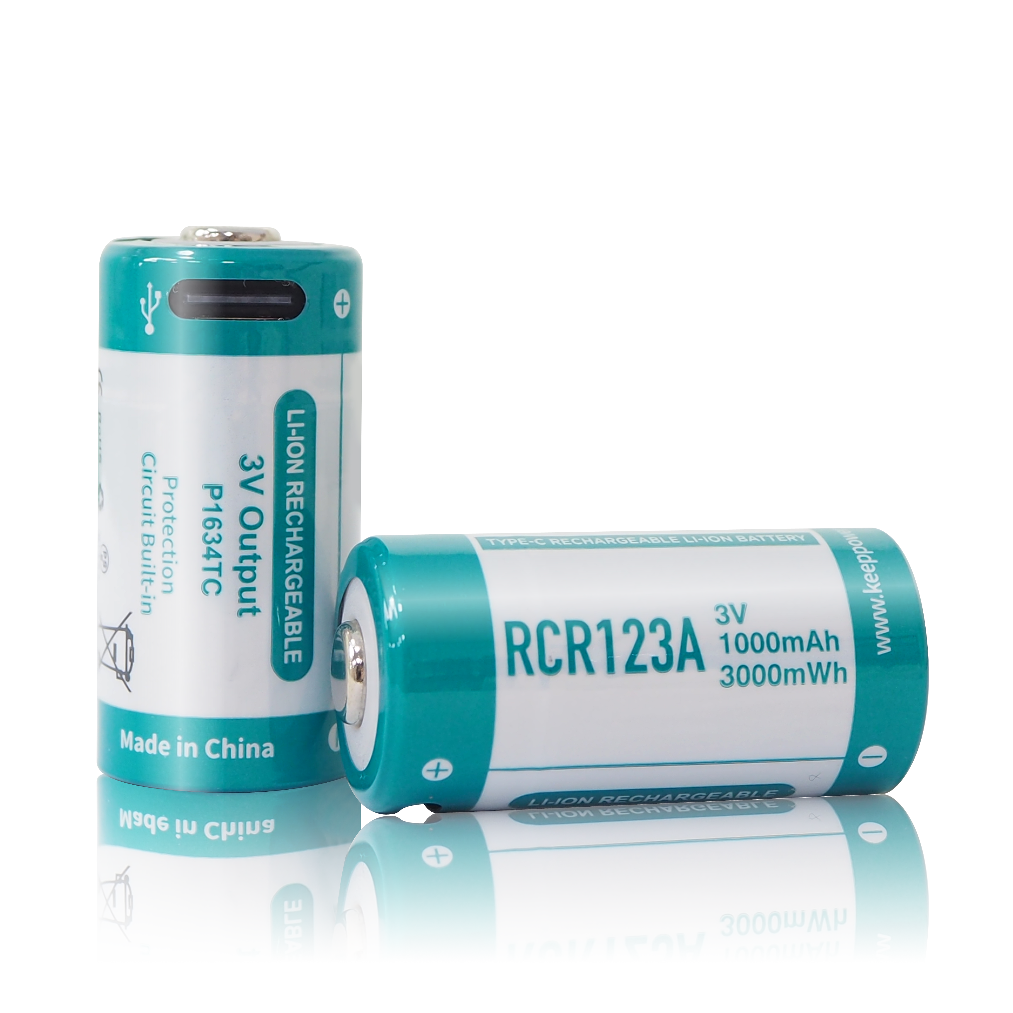 Keeppower P1634TC Type-C USB RCR123A 16340 3Vバッテリー