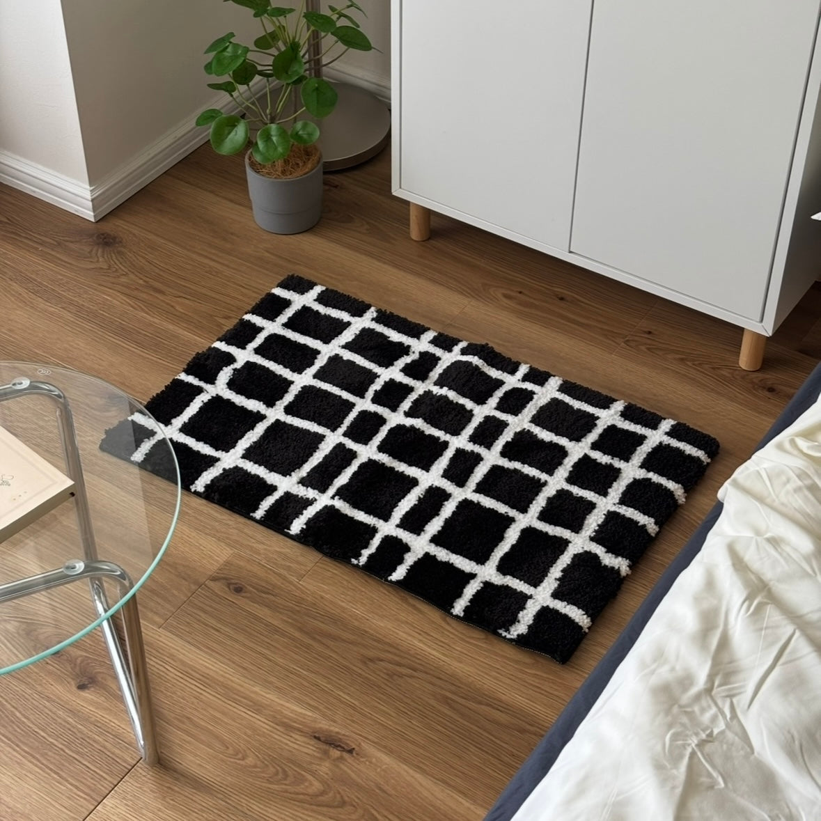 ラグ｜モノクロニュアンスチェックラグ - territory