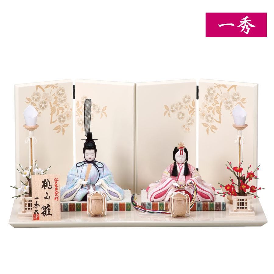 人形の田辺 / 【一秀】木目込雛人形 桃山雛16号（C-114）