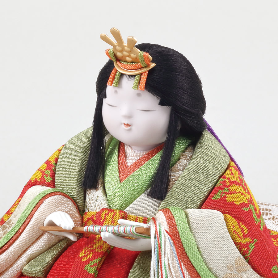 人形の田辺 / 【幸一光】木目込雛人形 蘭 親王飾り