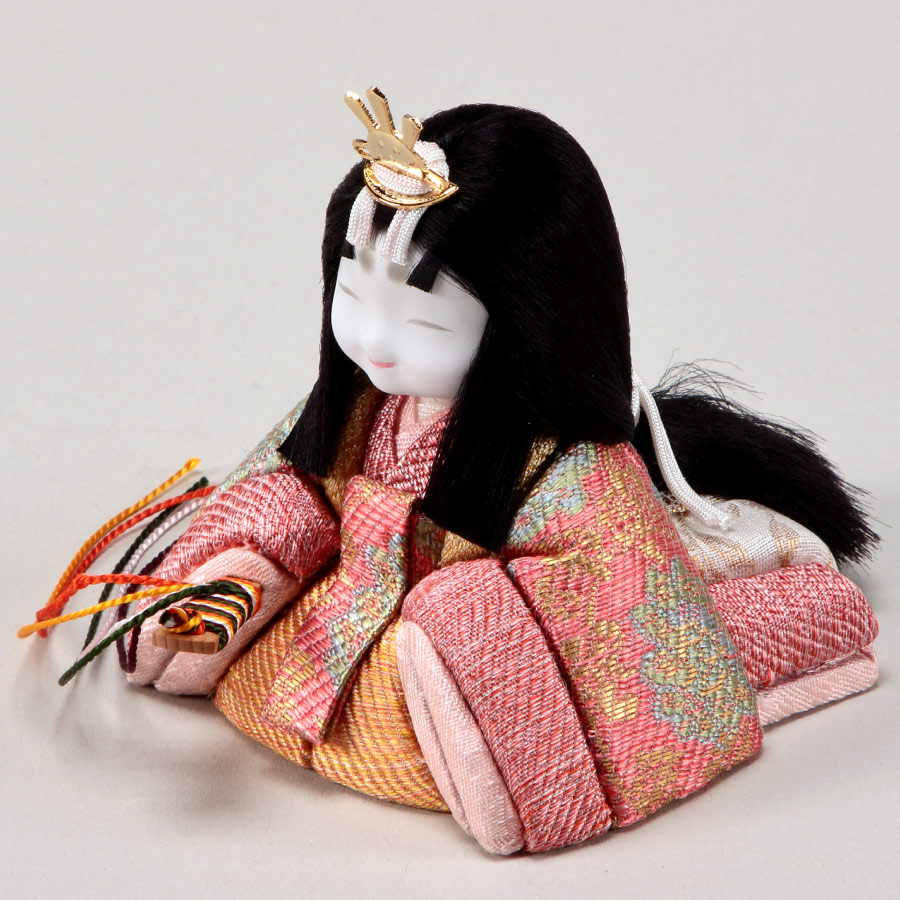 人形の田辺 / 【真多呂】木目込雛人形 くるみ雛A 親王飾り