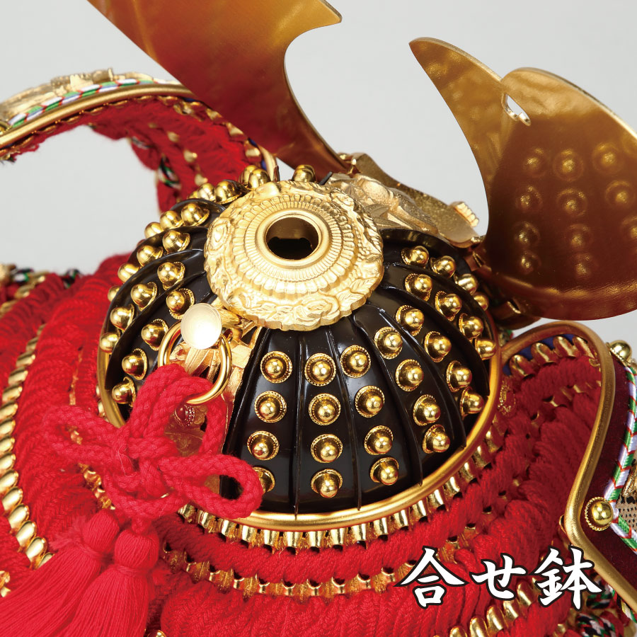 人形の田辺 / 一徳 純金箔押兜 金屏風飾り