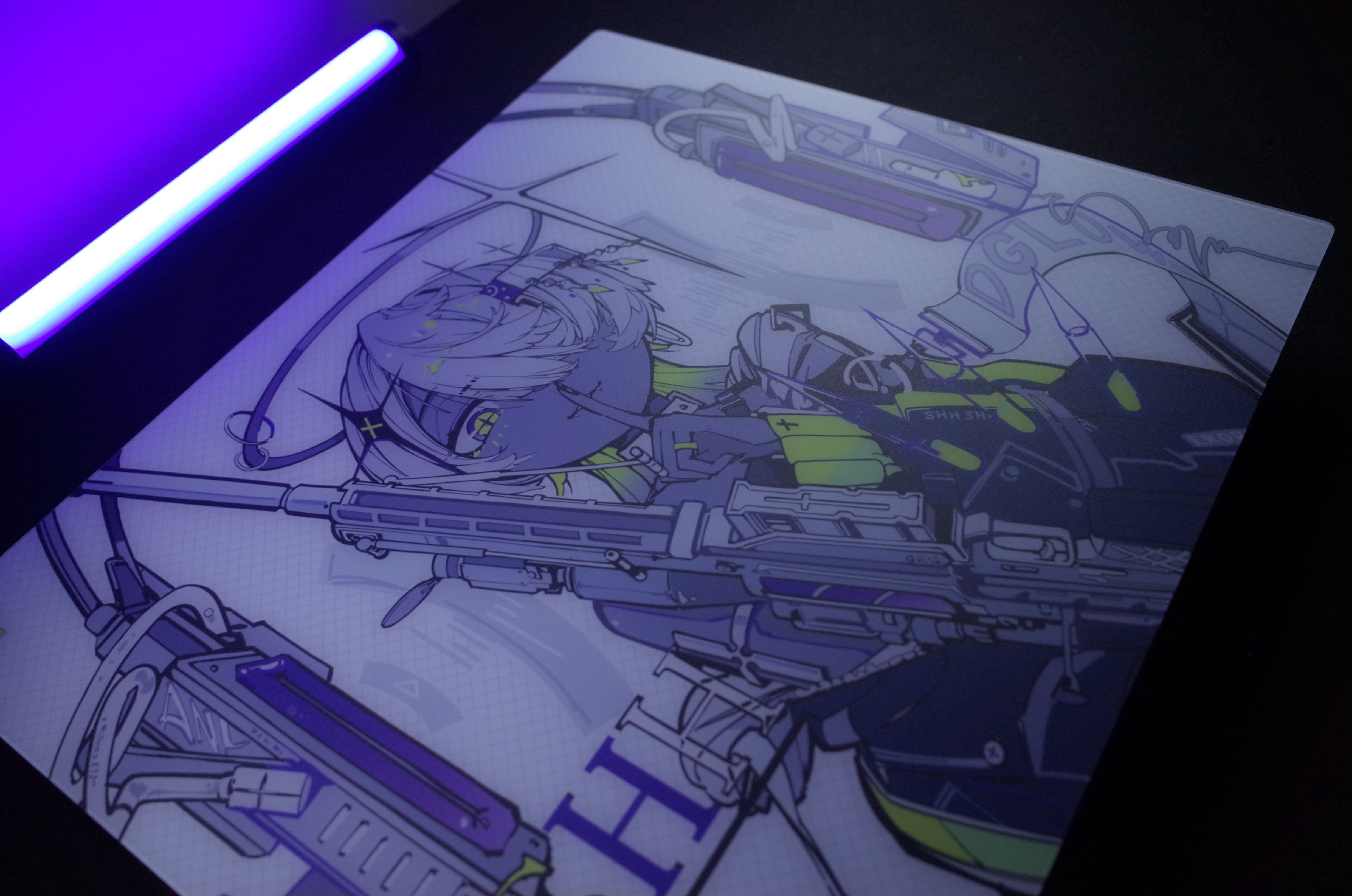 D-GLOW 氷晶 - ICE SPEED【ガラス製マウスパッド】