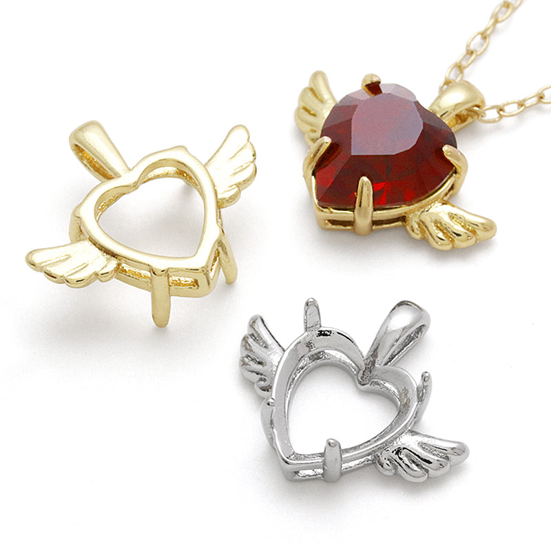 バチカン付石座 エンジェルハート ＃4884 8.8×8mm用 ロジウムカラー