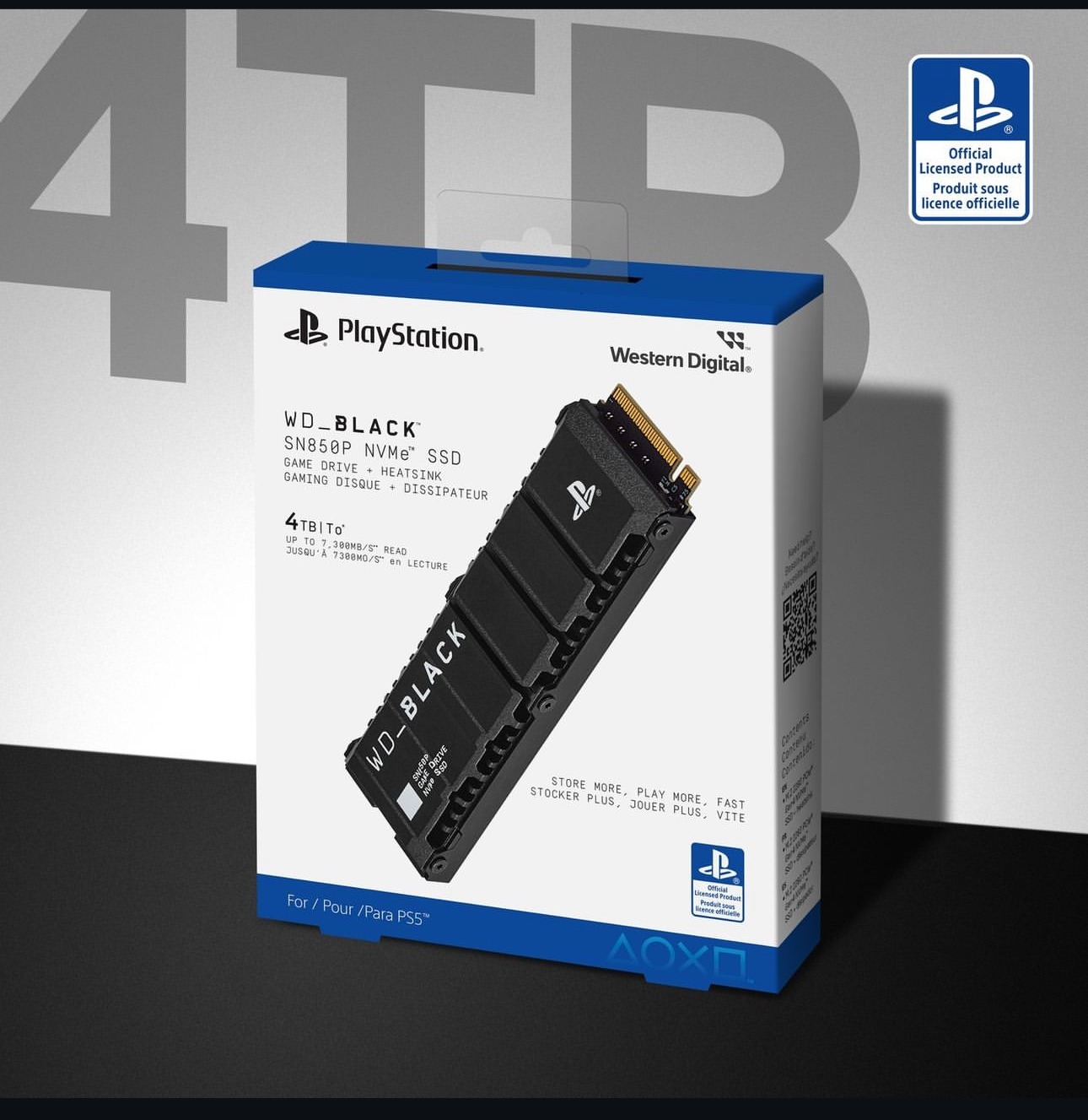 PS5 4tb SSD With Heatsink WD_BLACK 4TB SN850P NVMe M.2 (Officially