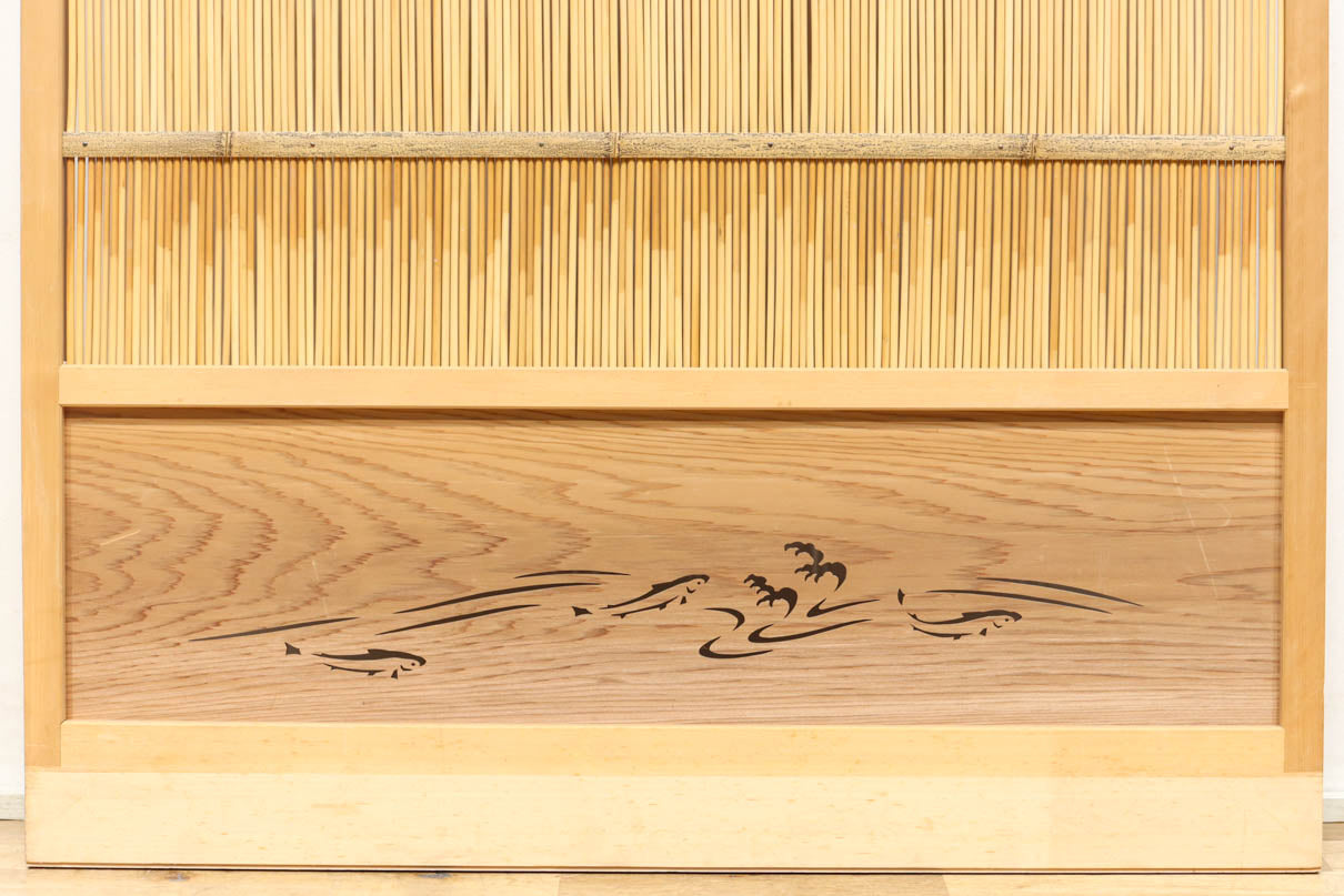 高さ1898ミリ 自然な風合いが上品な面持ちの簾戸 F8086 在庫2枚 – 古福