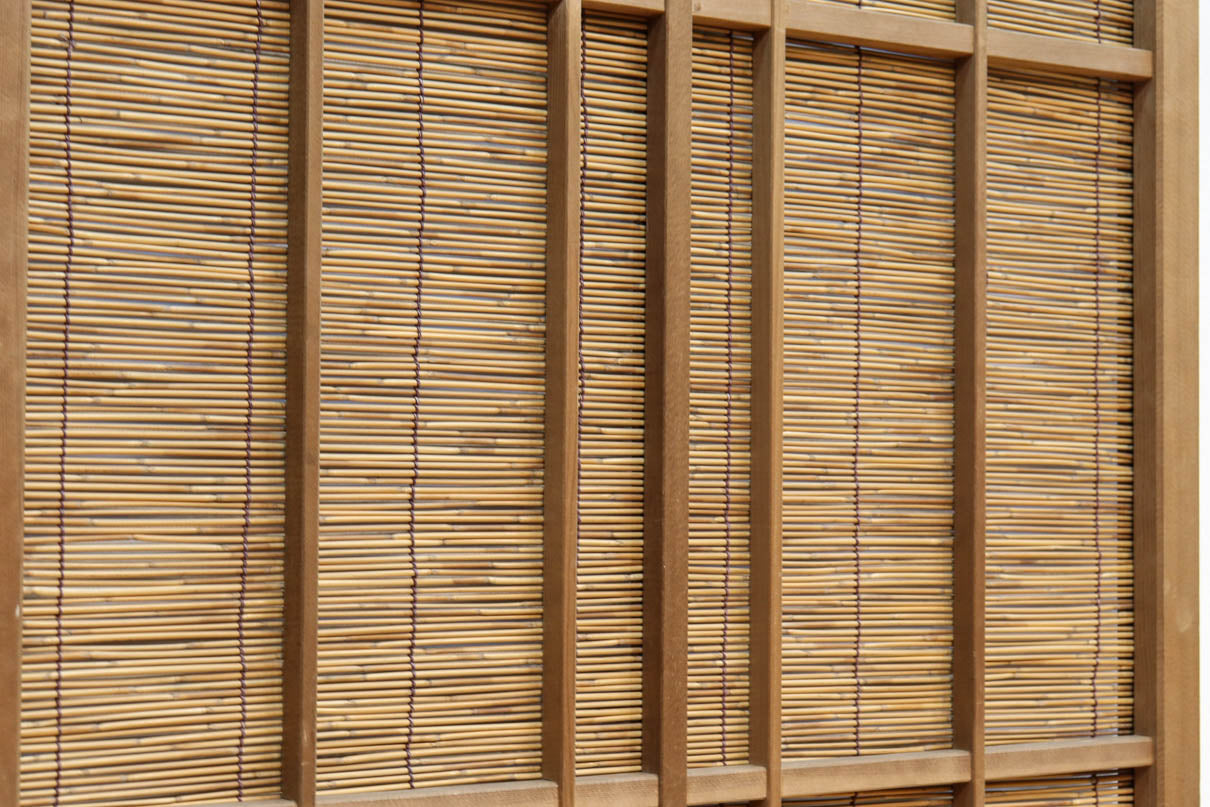 幅672ミリ スリム幅!! 鷹の透かし板が趣きを与える簾戸 F8394 在庫4枚