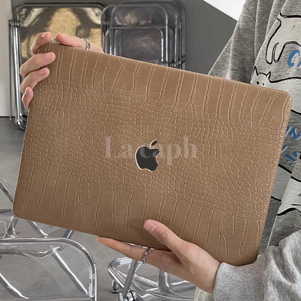 ベージュクロコダイルマックブックケース（ベージュ）男女兼用デザイン