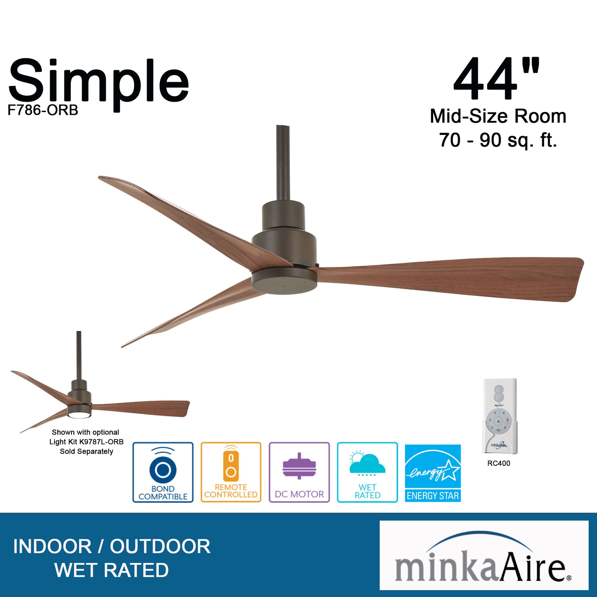 Minka Aire SIMPLE 44