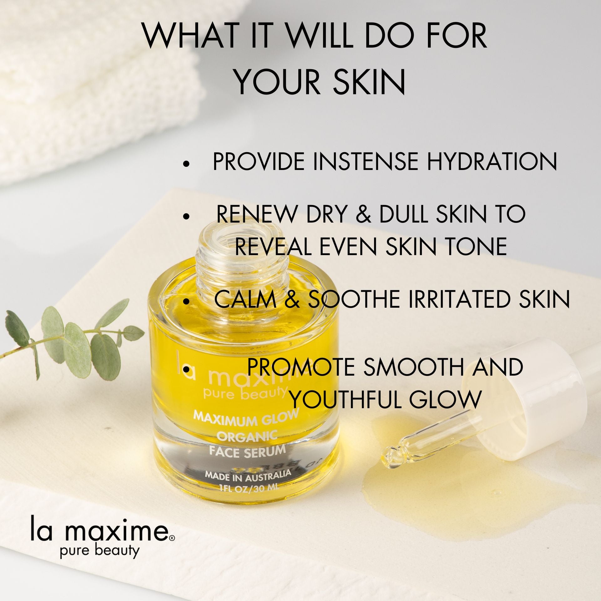 Buy LA MAXIME Maximum Glow Face Serum for Radiant Skin – La Maxime