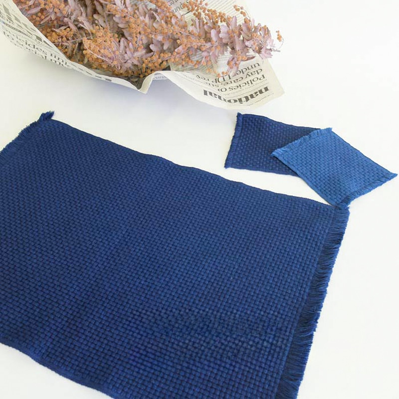 本藍染ランチョンマット・コースターセット | Lacycle mall