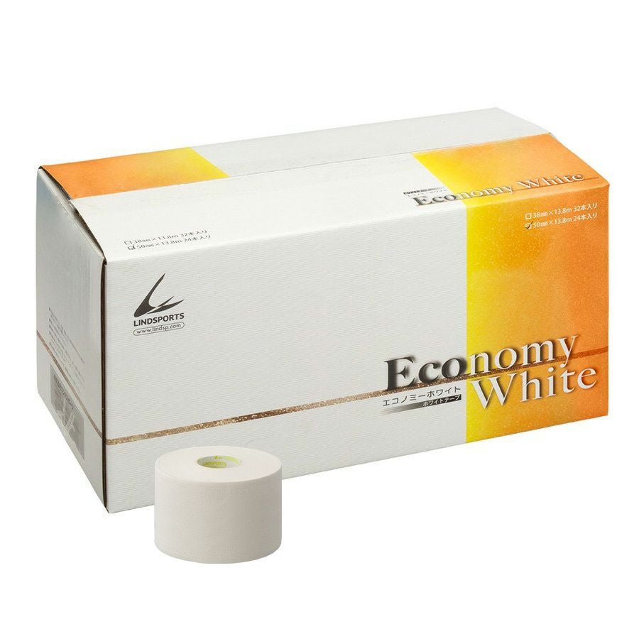 LINDSPORTS | エコノミーホワイト 幅50mm 24本 | 非伸縮テーピング