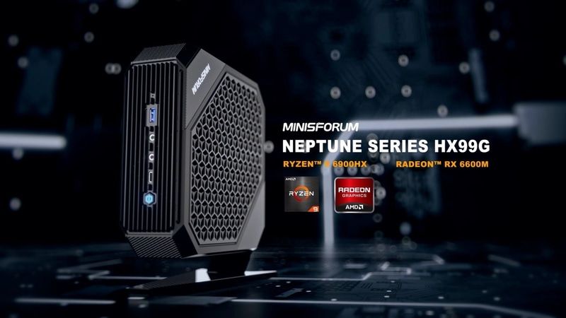 MINISFORUM HX99G is a mini PC with Ryzen 9 6900HX and Radeon RX