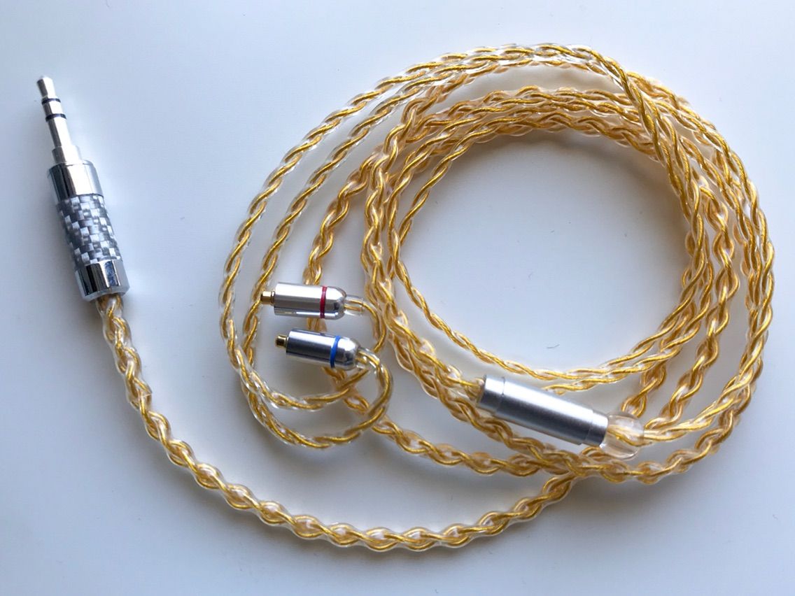 Easy Earphones GXX47123 4芯 7N 銀メッキ線ケーブル（ゴールド