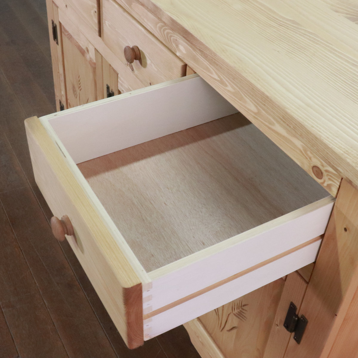 キャビネット カントリー調 パイン材 Farmer 幅120cm （ 収納 家具 棚