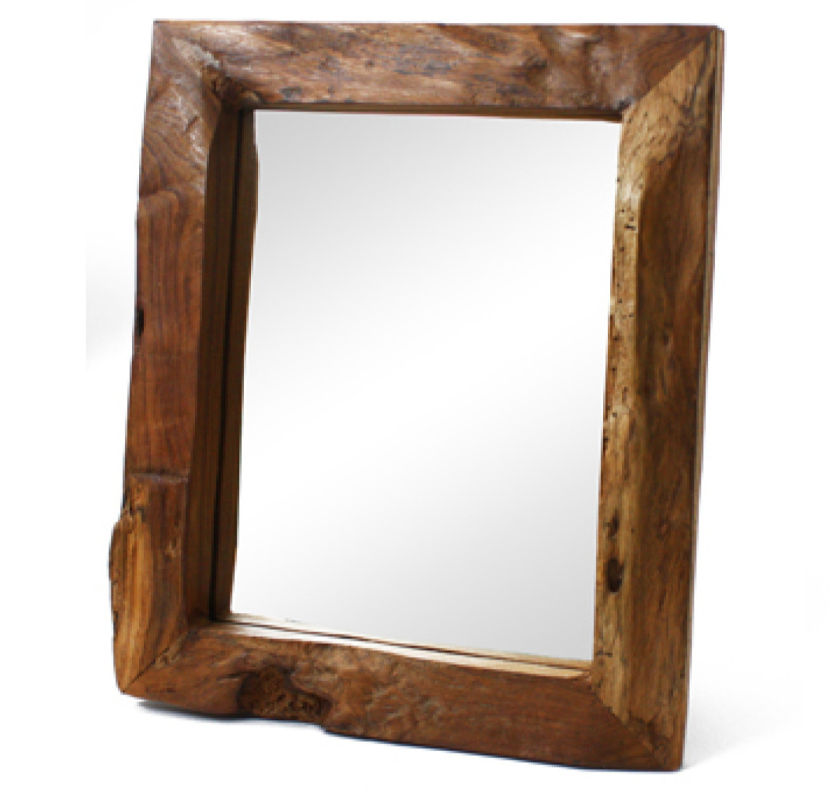 ミラー 幅33cm 廃材 ウッドミラー 木製 （ 鏡 壁掛 Lサイズ ウッド