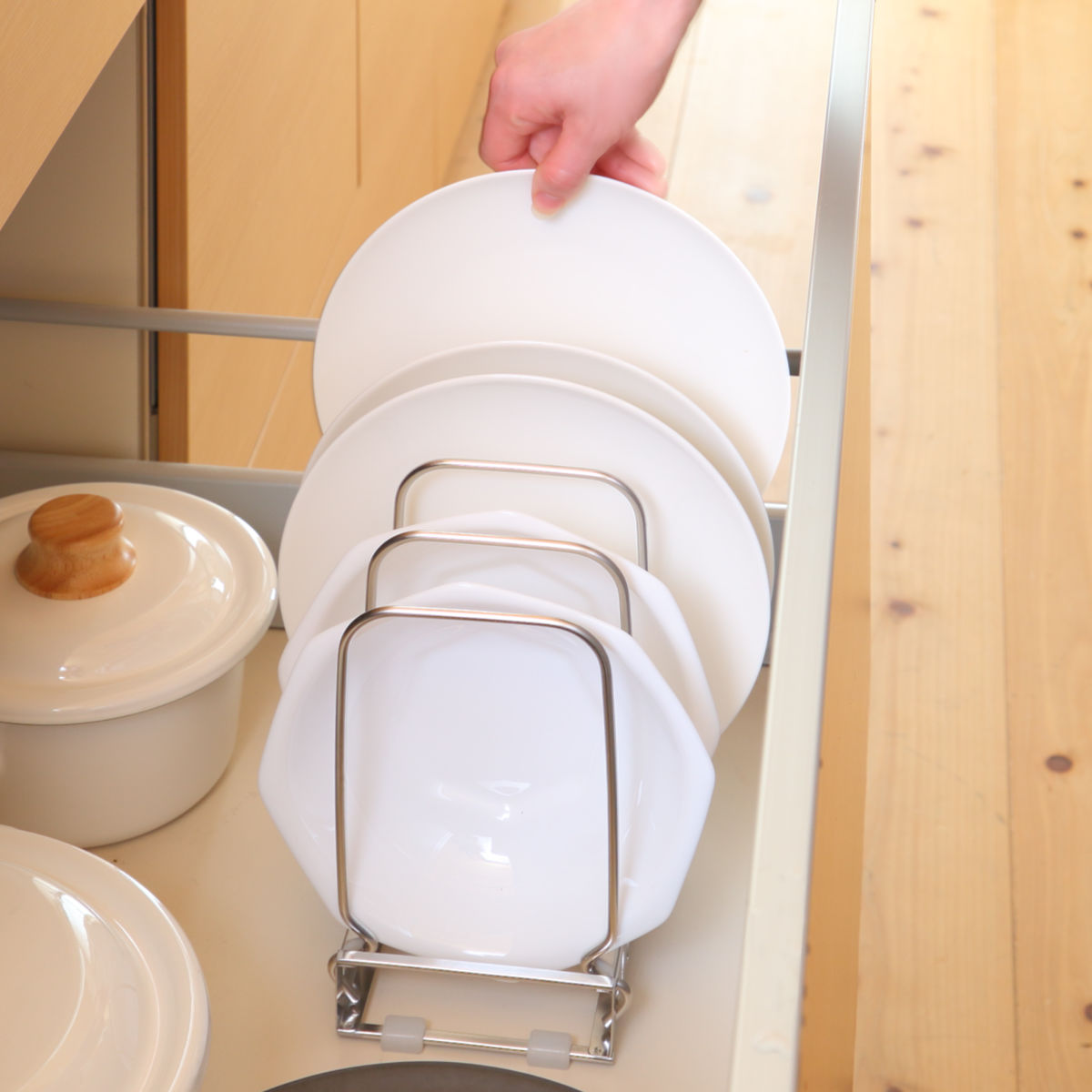 ディッシュラック ＆kit 調節できる ディッシュスタンド （ 食器立て
