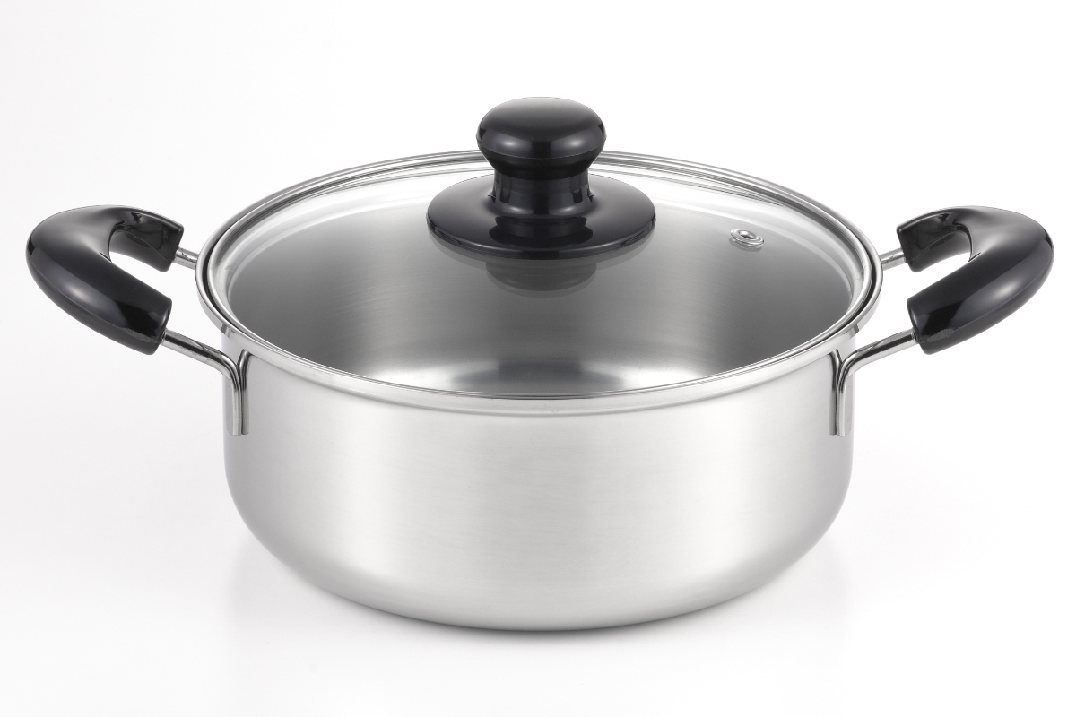 両手鍋 20cm IH対応 クックルックベーシック ステンレス製 日本製