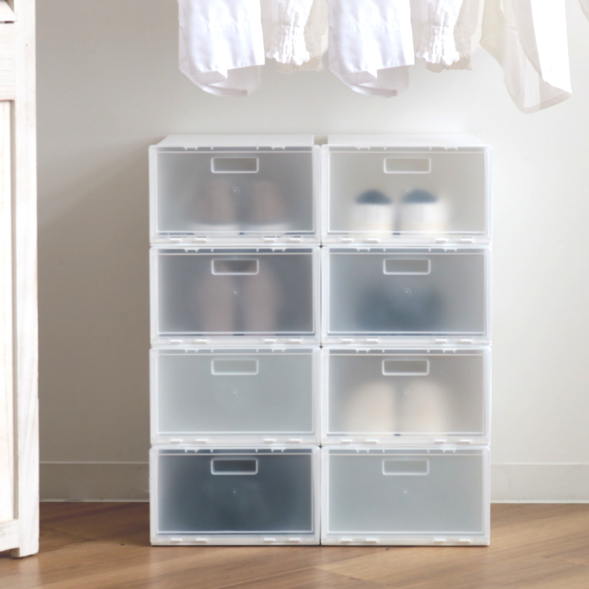 靴箱 シューズボックス i-Zucc 2個セット （ 靴 収納 ボックス