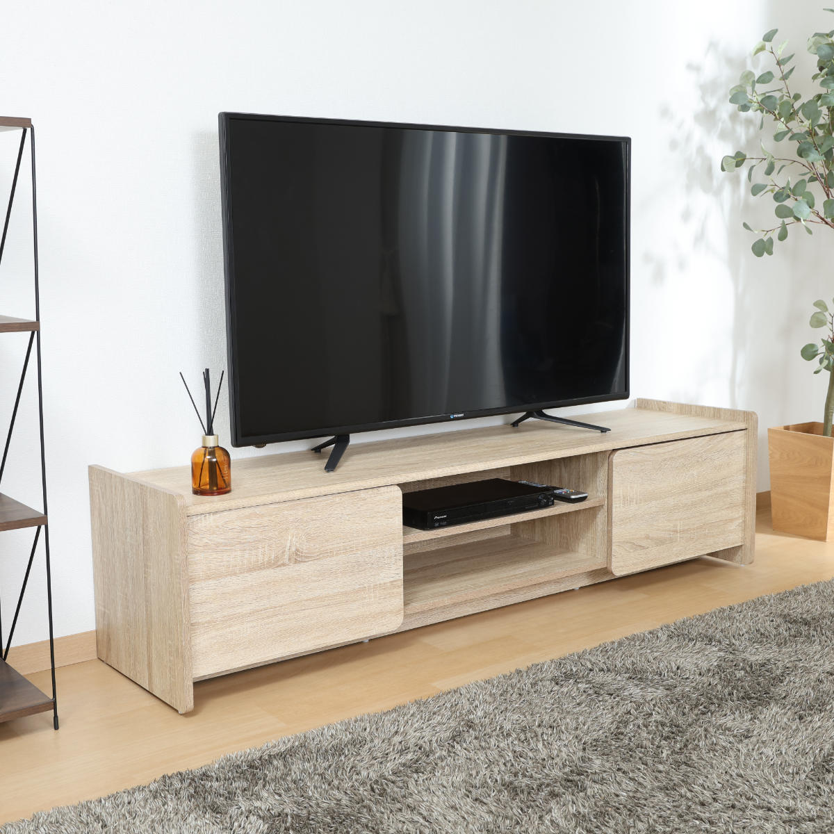 テレビ台 幅159cm 木目調 ソフトクローズ 55型対応 （ TV台 テレビ