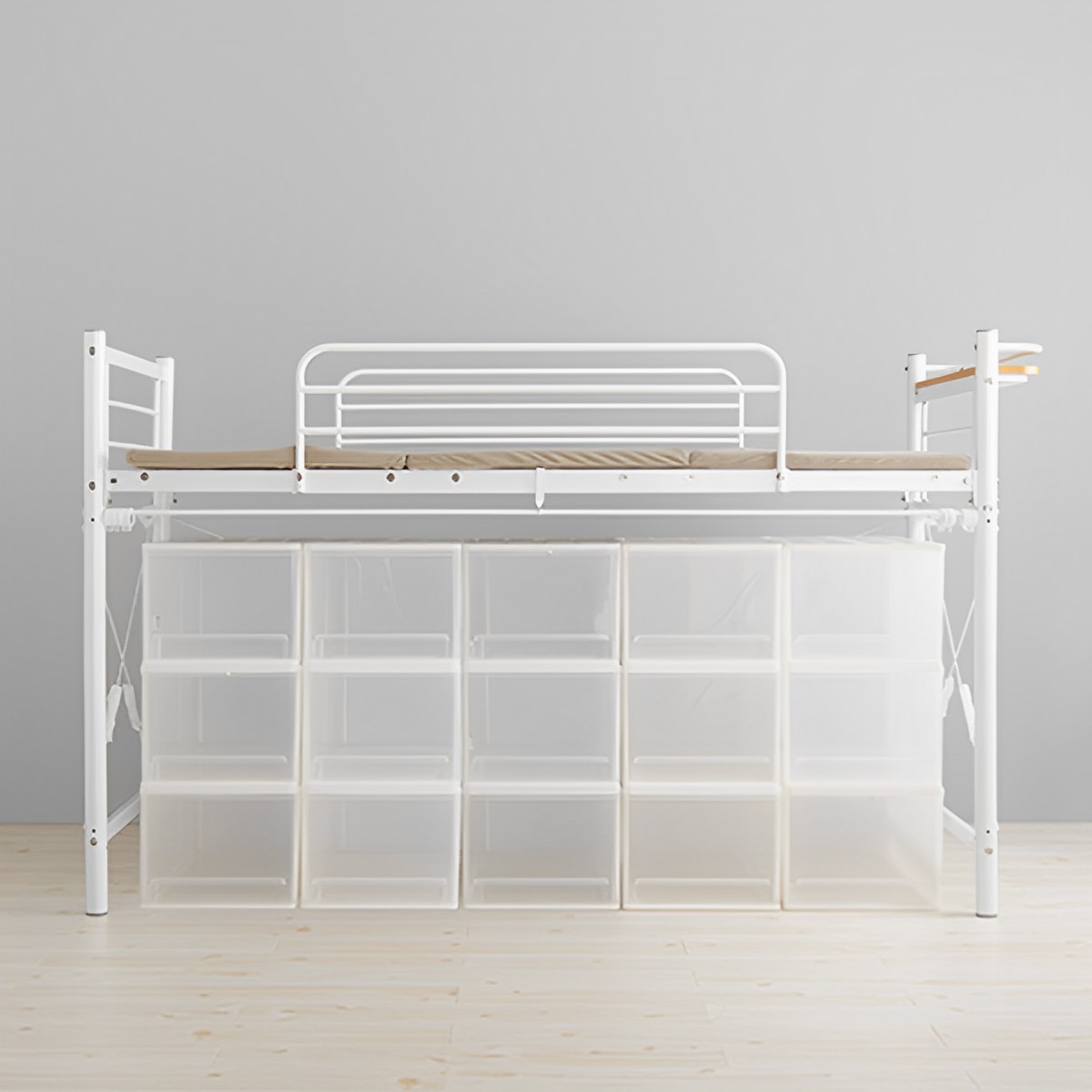 dショッピング |ロフトベッド シングル ロータイプ 宮棚 2口コンセント