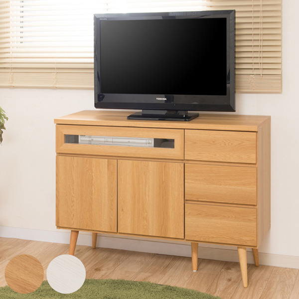 リビングボード 脚付 テレビキャビネット 幅110cm （ サイドボード