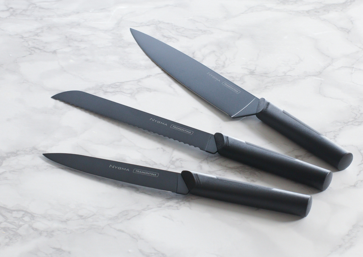 包丁 6点セット ニグマ ブラック トラモンティーナ （ TRAMONTINA 牛刀