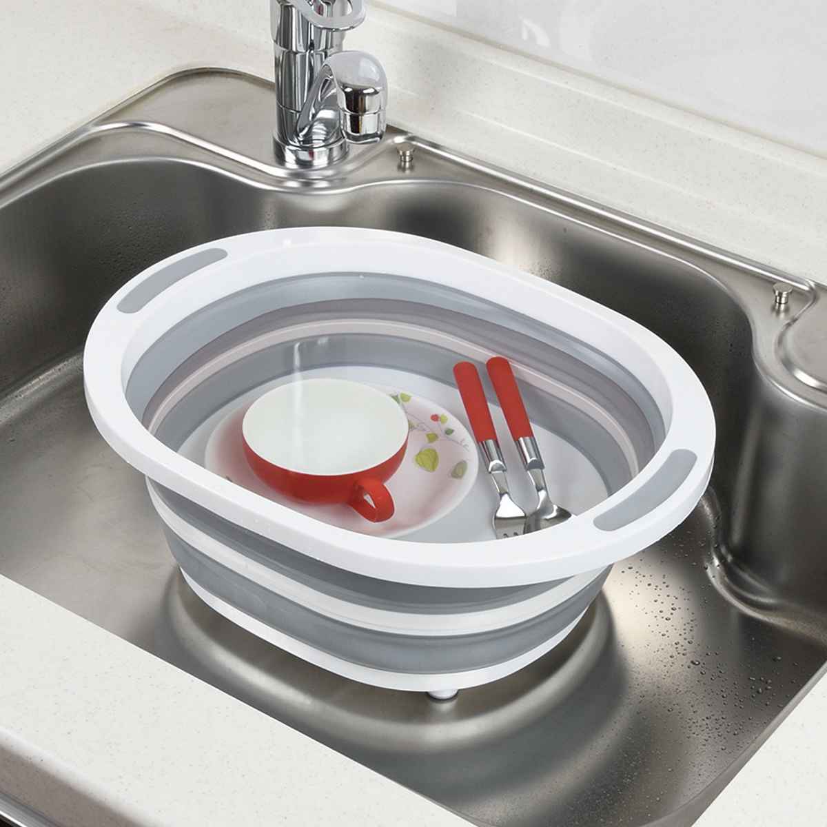 洗い桶 キッチンメイト 折りたたみできる洗桶 （ 折りたたみ 水切り