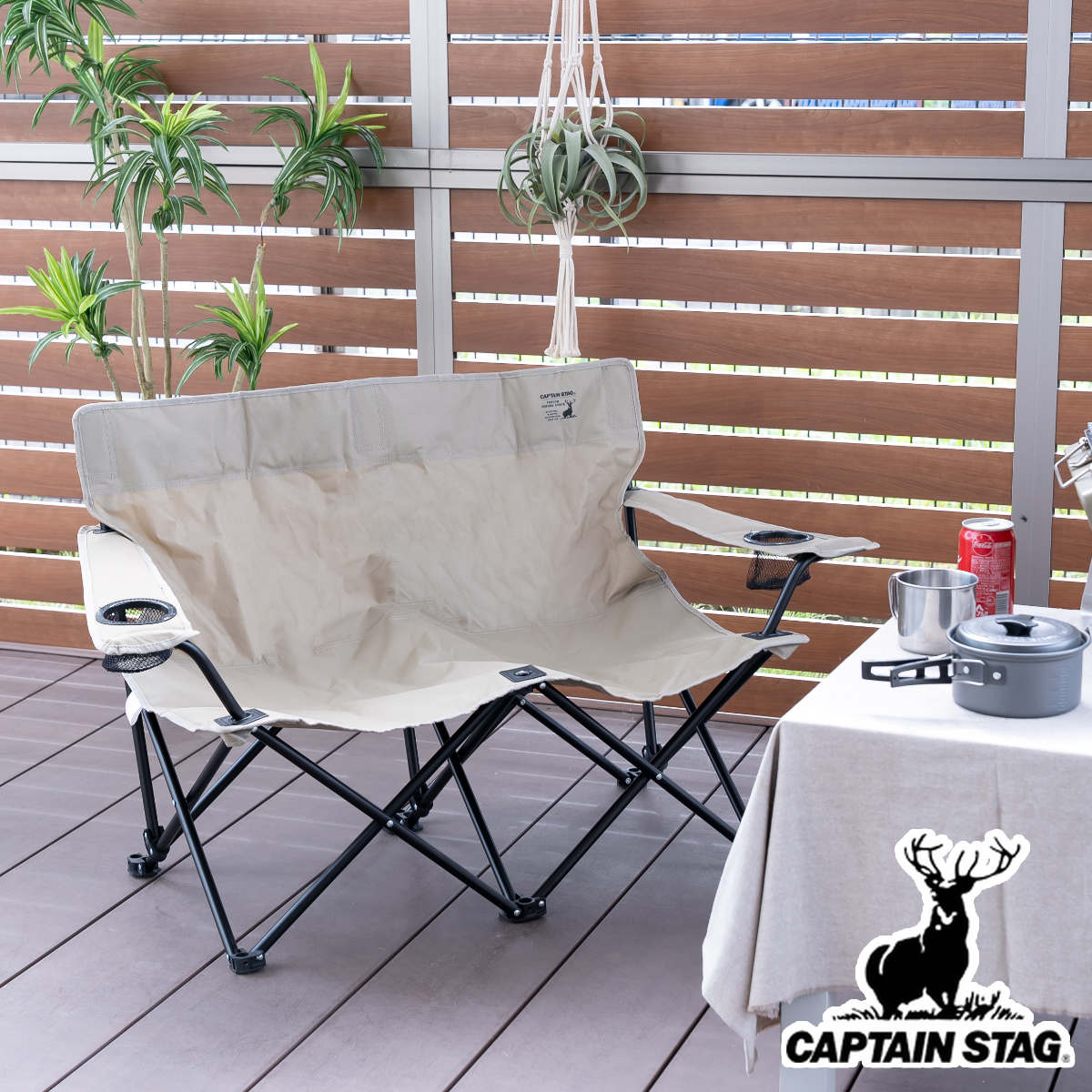 ベンチ シャルマン イスベンチ カーキ 折りたたみ （ CAPTAIN STAG