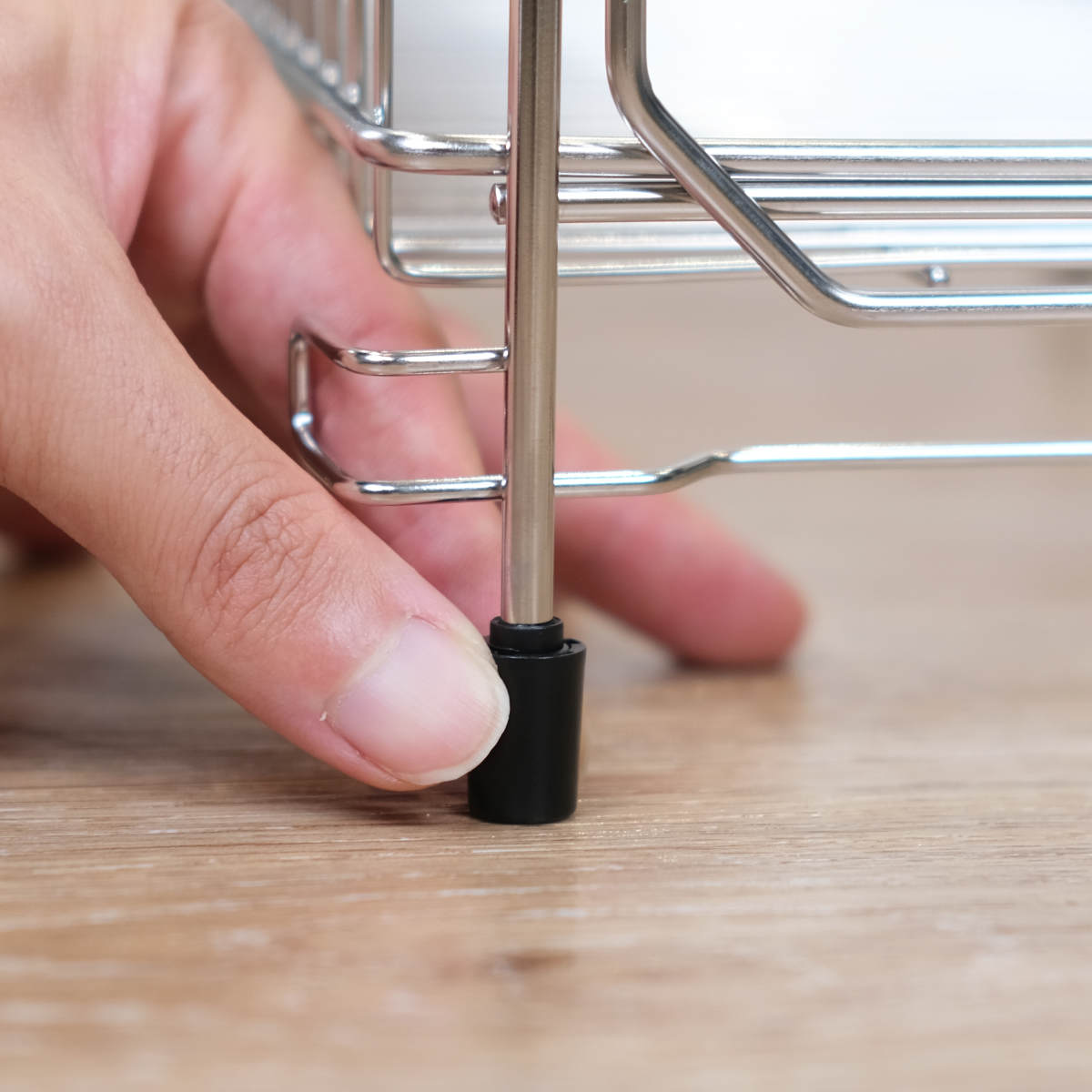 水切りラック 2段 スリム ステンレス製 まな板受け付き アットアクア