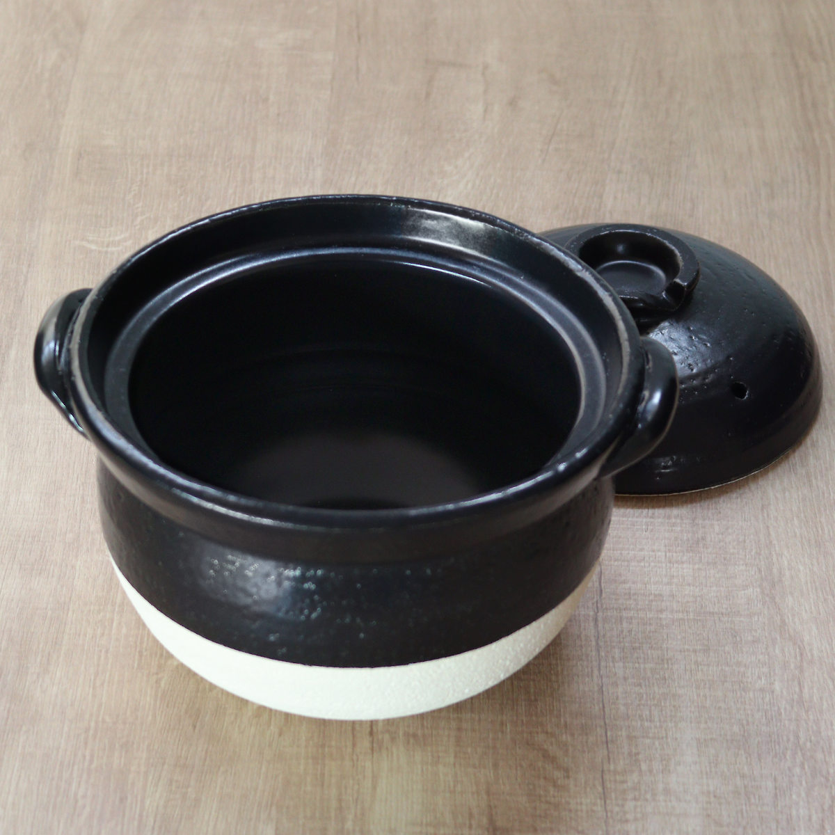 炊飯土鍋 3合 絶品ごはん鍋 中蓋付き 萬古焼 日本製 （ ガス火対応