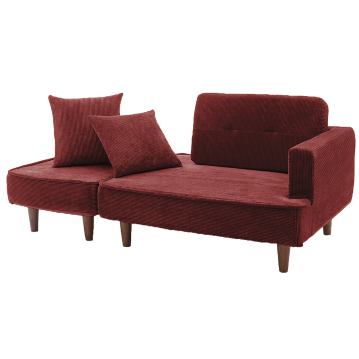 dショッピング |ソファ 2人掛け クッション付き コーデュロイ