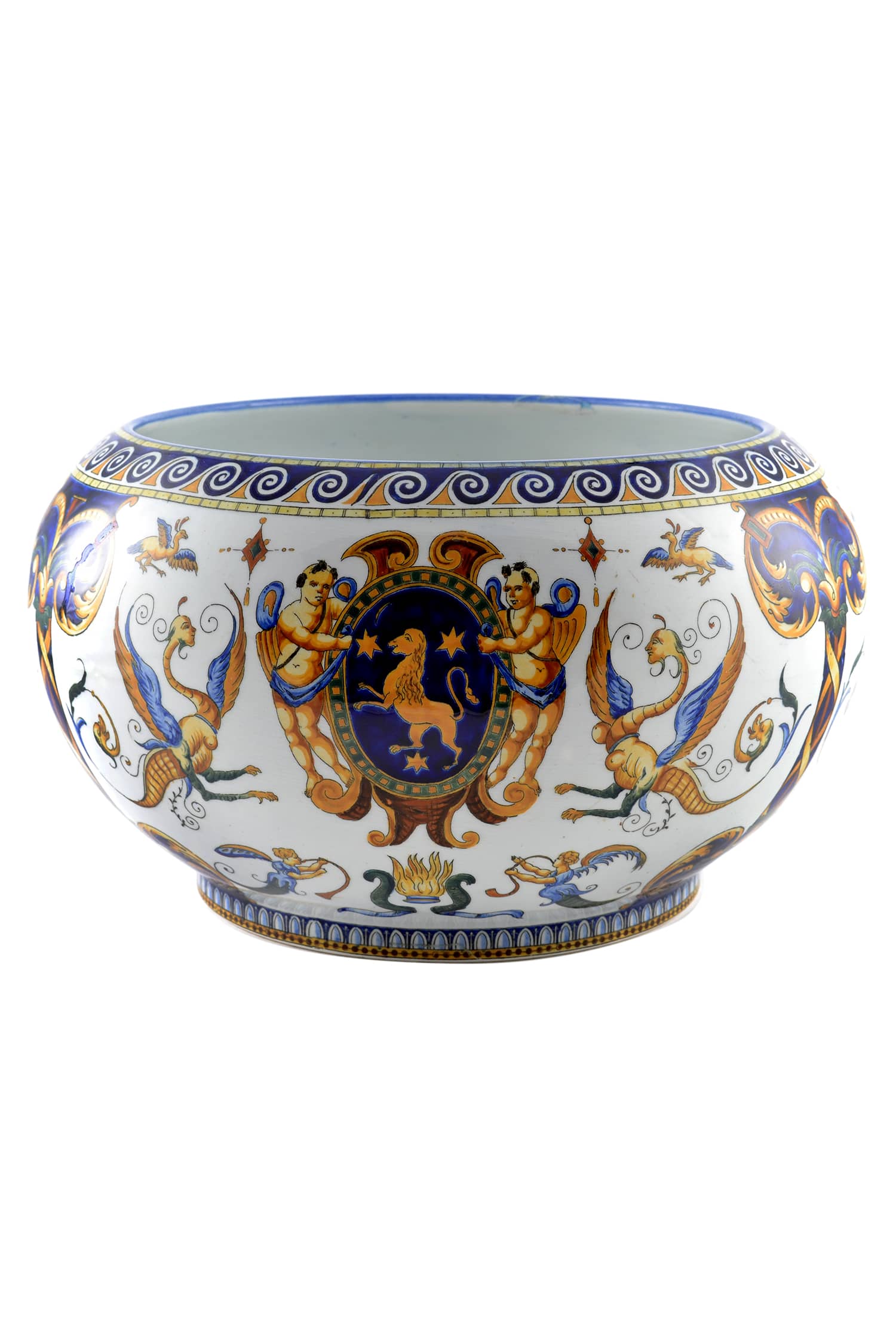 19th Century Antique French GIEN Faience Bowl, FRANCE 1876 - Shop