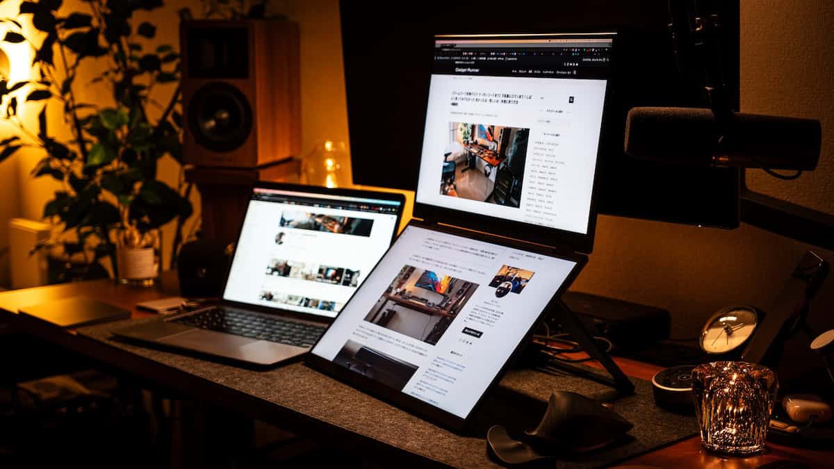 EHOMEWEI XQ-160PW レビュー！】タッチパネル対応16インチ2画面