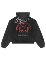 LÝFT × Power House Gym Vintage Sweat Zip-Up Hoodie - Black