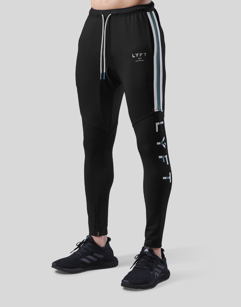 Stripe Logo Half Cut 3 Line Pants - Black – LÝFT