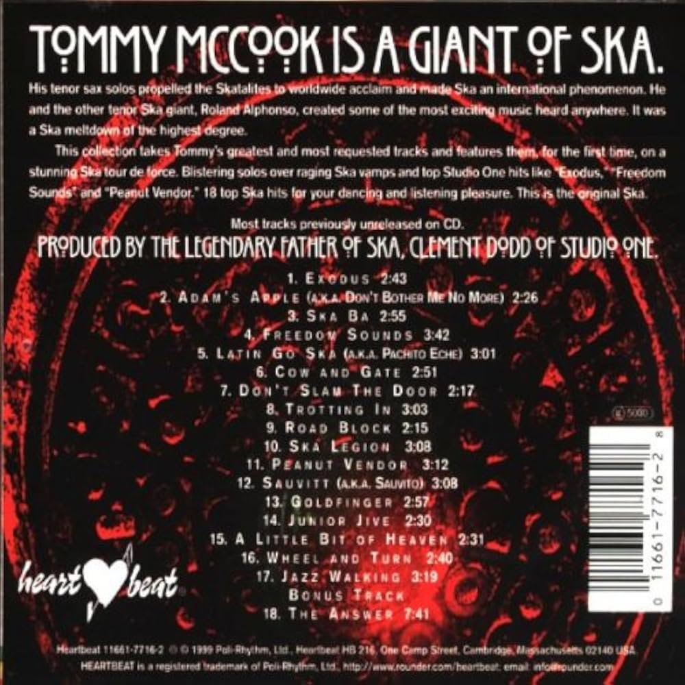 Amazon.co.jp: Tribute To Tommy: The Best Of Tommy McCook And The