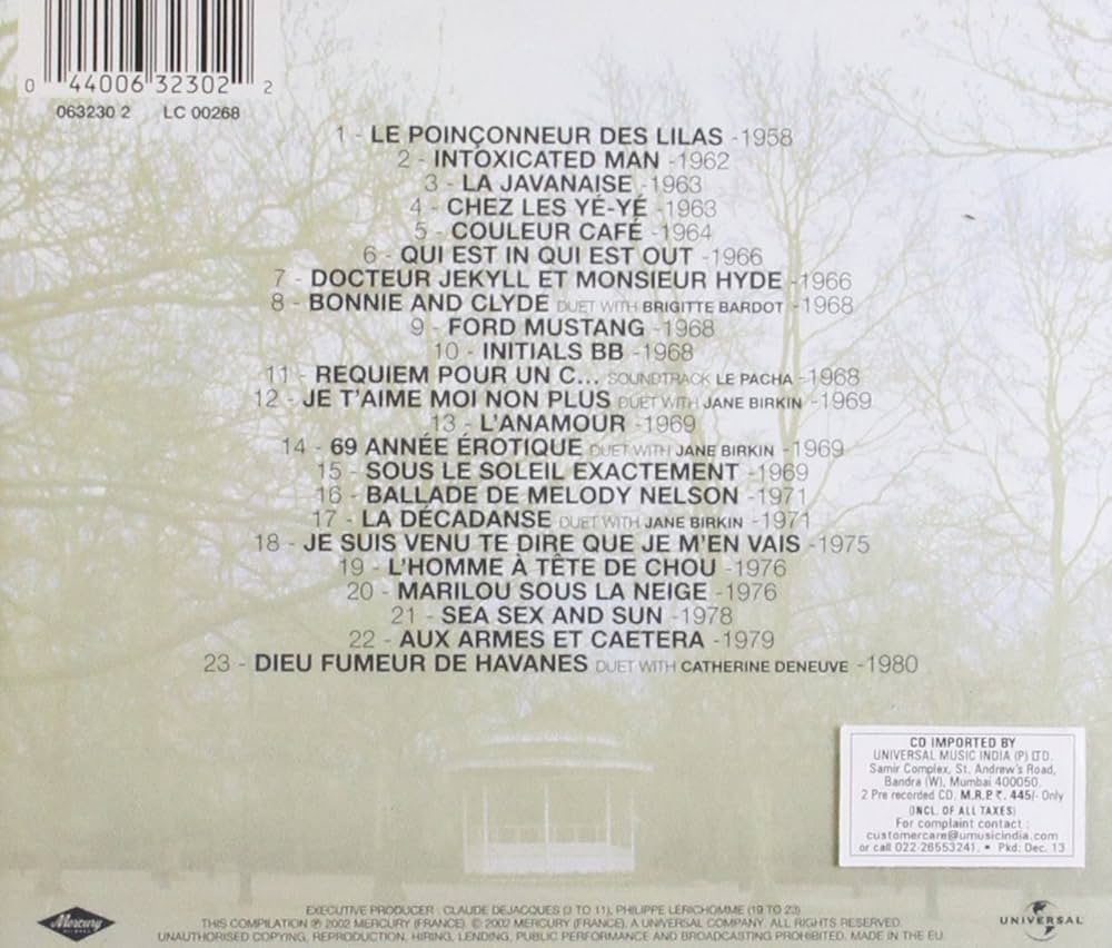 Serge Gainsbourg - Initials S.G. (Best Of) - Amazon.com Music