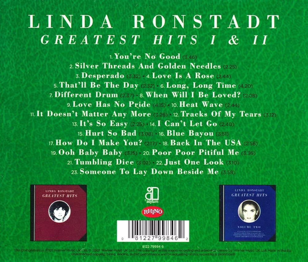 Amazon.com: Linda Ronstadt's Greatest Hits, Vol. 1 & 2: CDs & Vinyl