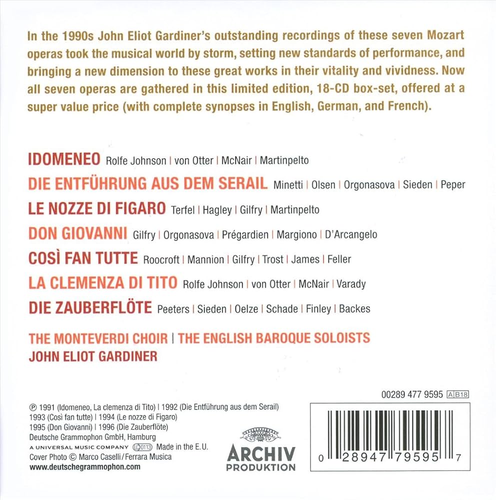 Wolfgang Amadeus Mozart, John Eliot Gardiner, The English Baroque